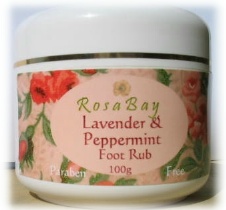 Lavender and peppermint foot rub. A paraben free natural skin care product